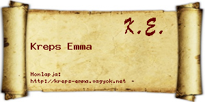 Kreps Emma névjegykártya