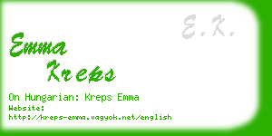 emma kreps business card